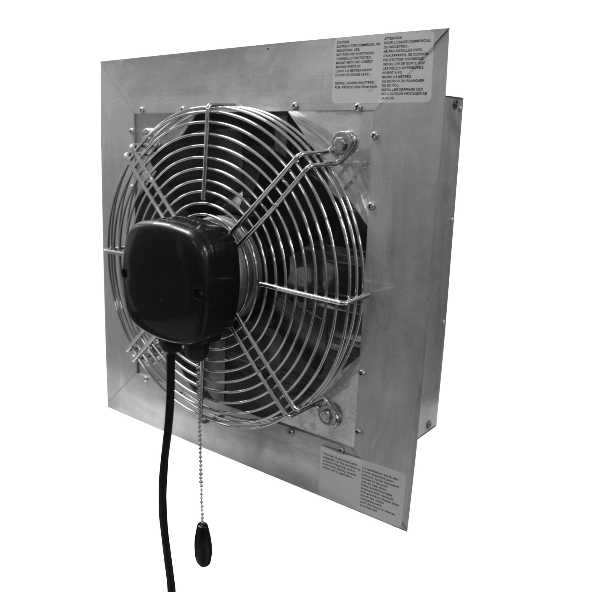 Canarm, 10in. ALUM AX FAN CORD AND PLUG 2 SPEED PULL CHAIN, Drive Type Direct, Fan Diameter 10 in, Air Delivery 500 cfm, Model# AX10